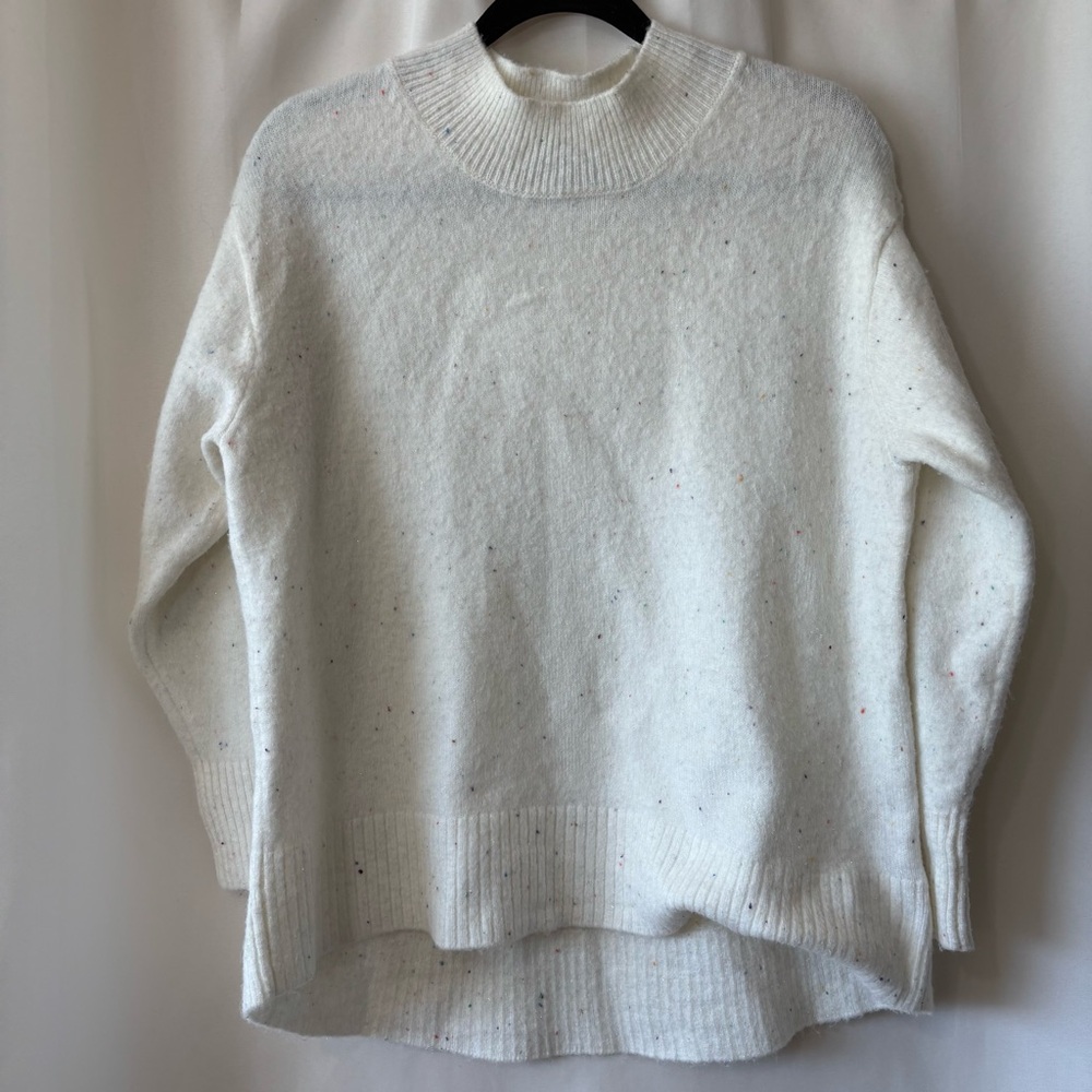White Speckled Confetti Sweater Size Lg